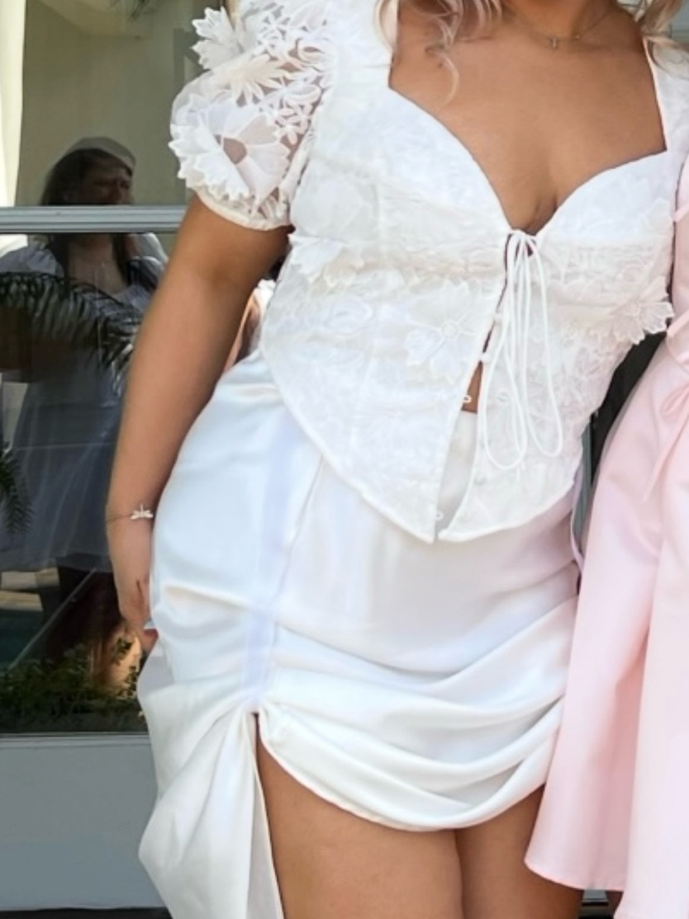White Lace Corset top